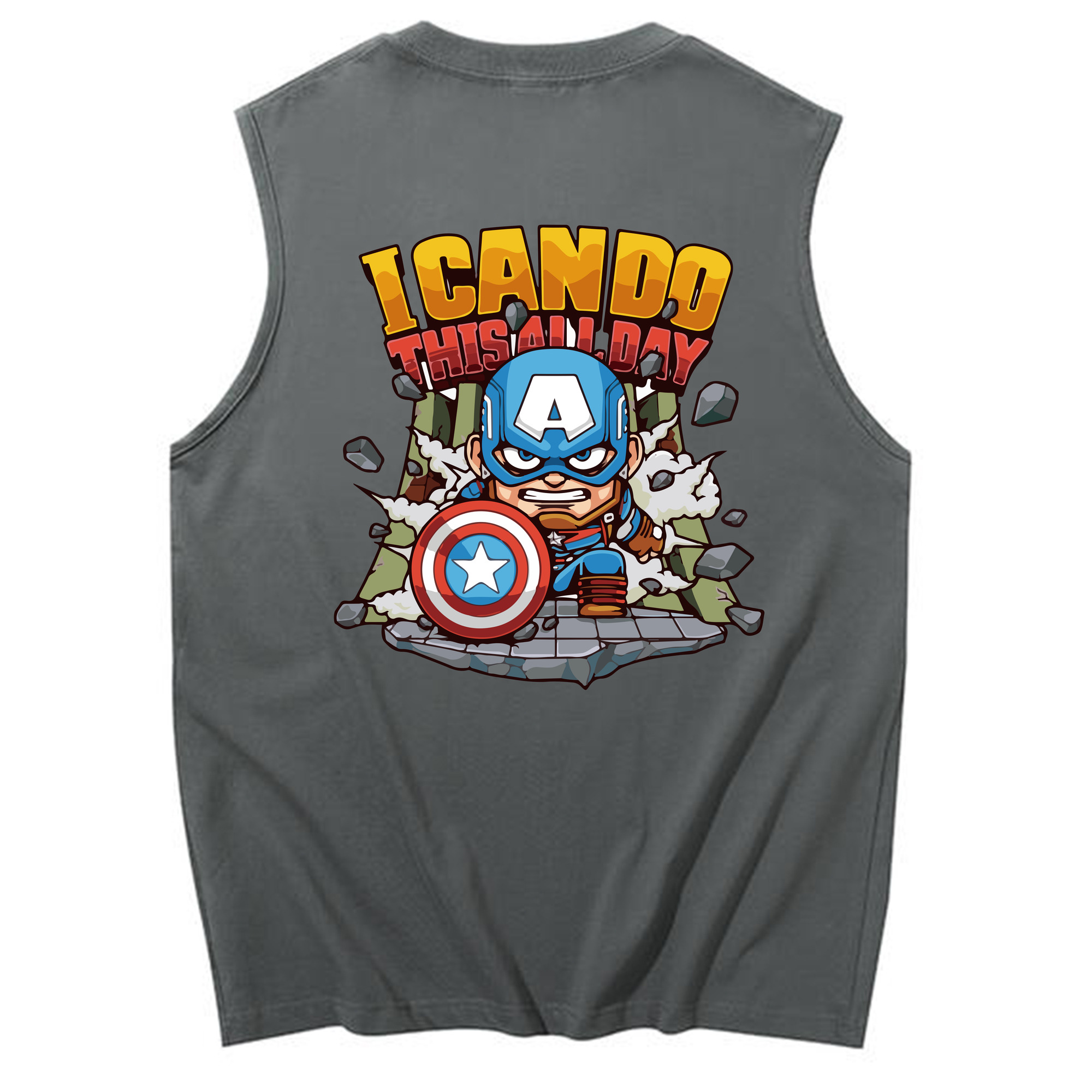 （画像用） アベンジャーズ The Avengers コットン100％タンクトップ（背面プリント）